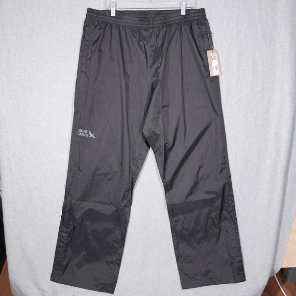Eddie Bauer Other - Eddie Bauer Rain Pants Mens L Black Rippac Waterproof Ripstop Outdoor Hiking New